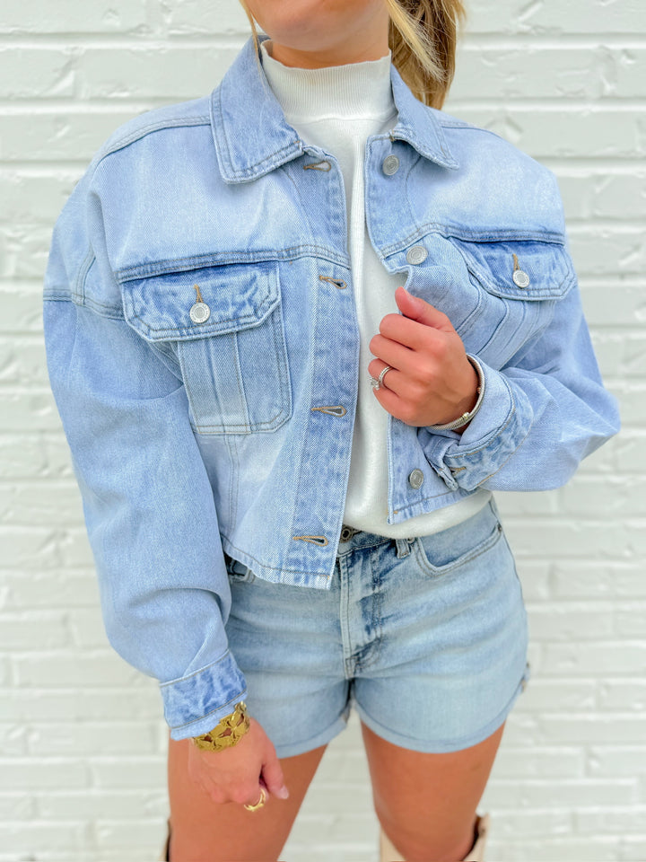 CROPPED CLASSIC DENIM JACKET