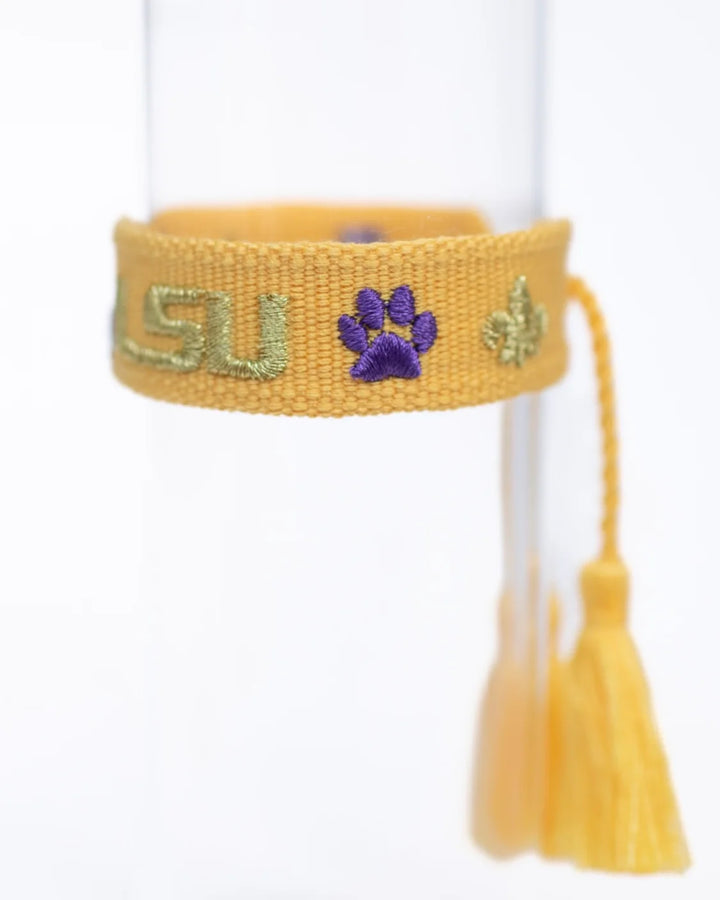 LSU WOVEN CHARM BRACELET