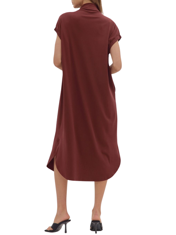 MODERN DRAPE MIDI DRESS