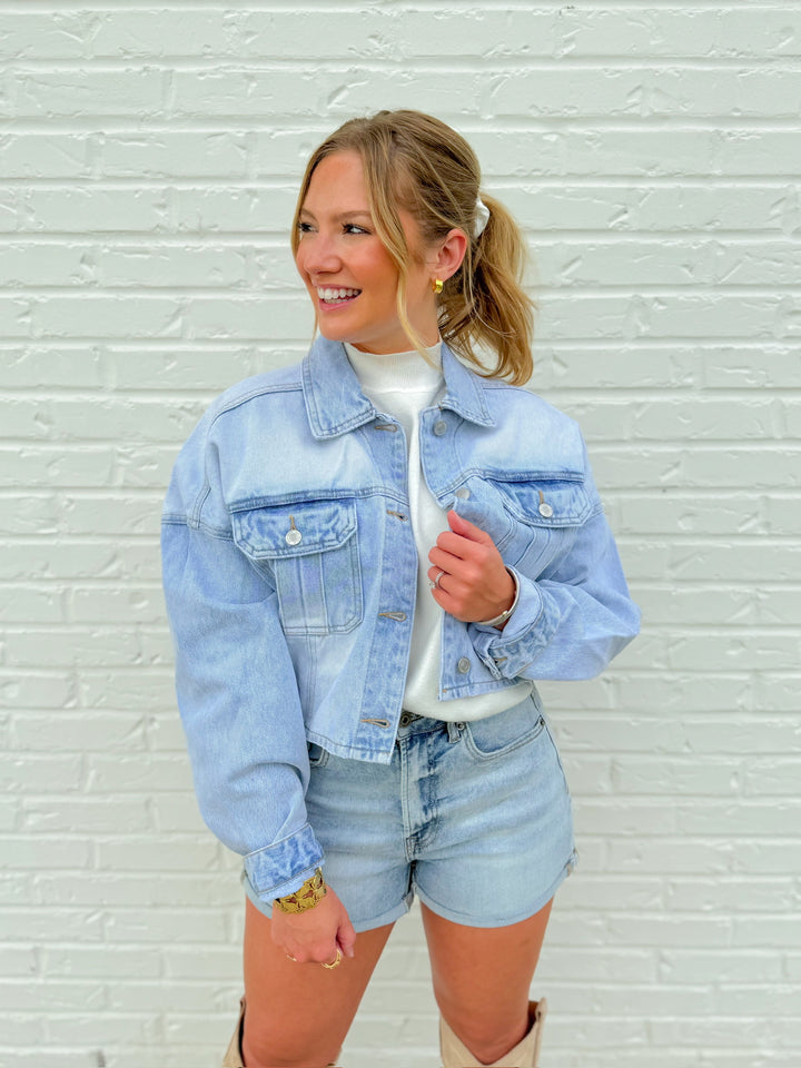 CROPPED CLASSIC DENIM JACKET