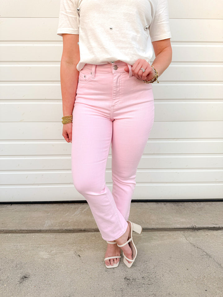 LENNON HIGH RISE CROP BOOT - BLUSH