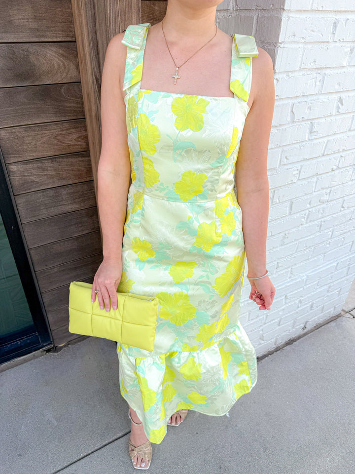 CITRUS FIZZ MIDI DRESS