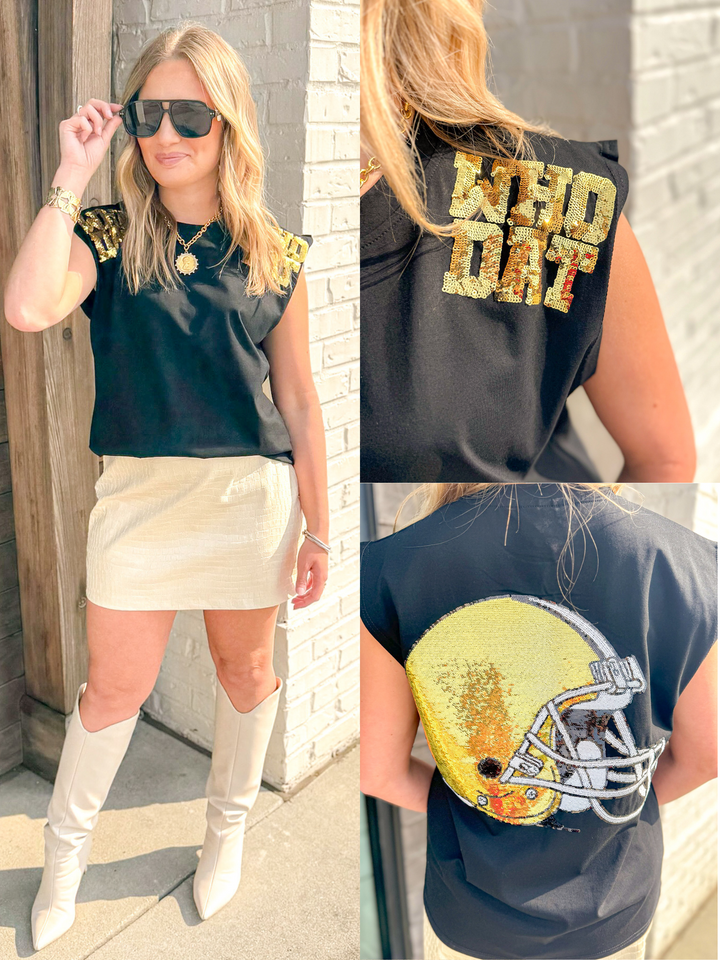 WHO DAT SEQUIN TANK