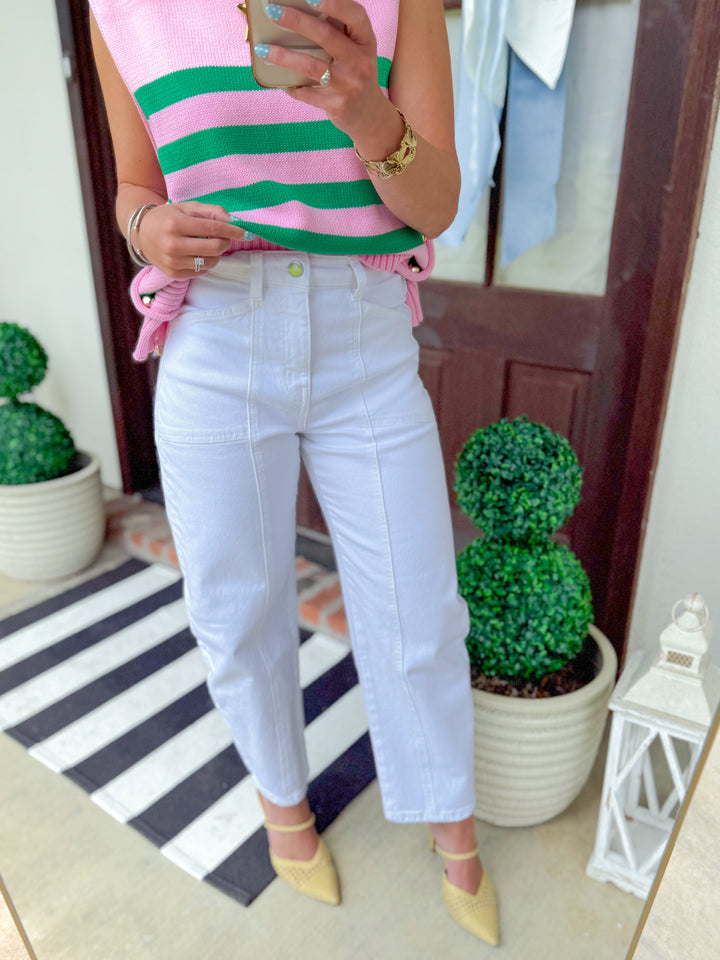 CRISP CURVE BARREL JEAN