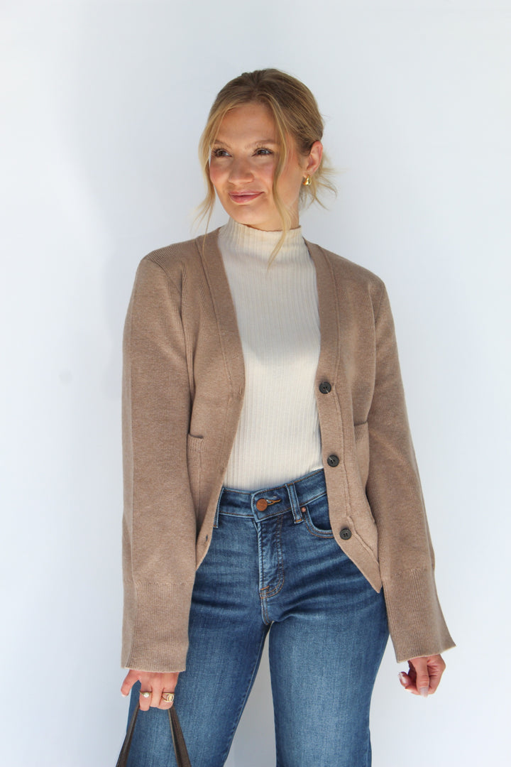 THE GENTLE TOUCH V-NECK BUTTON UP CARDIGAN
