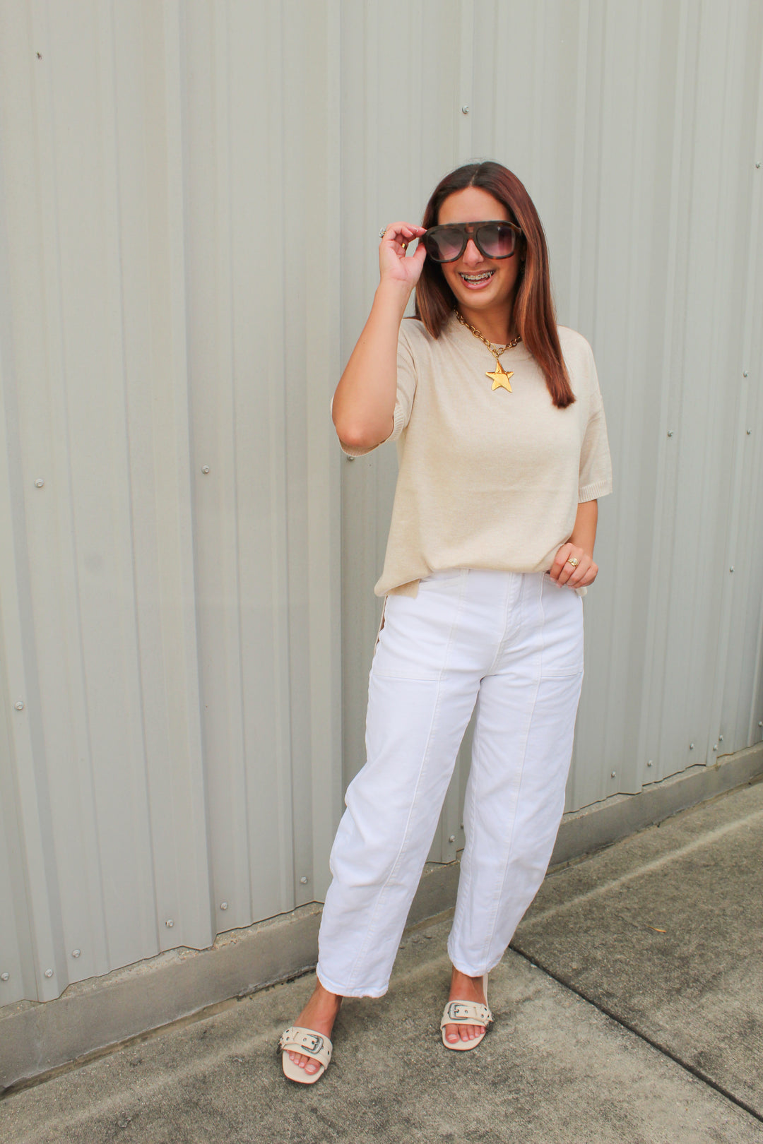 BETTER BASICS SHORT SLEEVE KNIT TEE