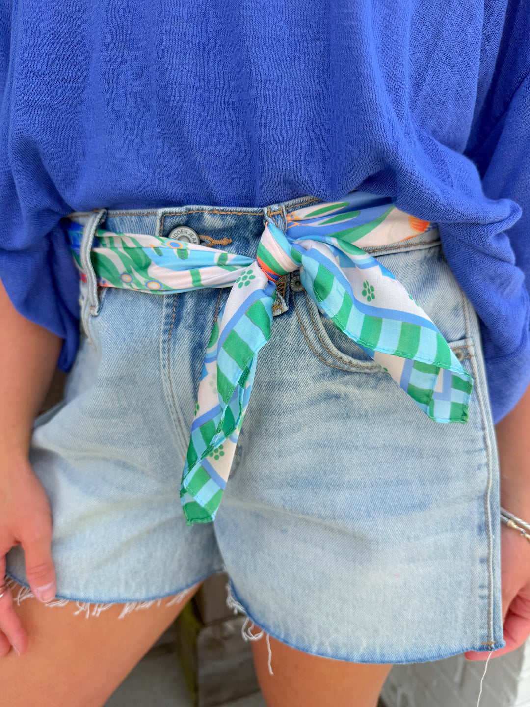 ANDI FLOWER PRINT BANDANA SCARF