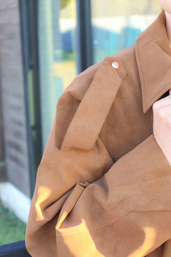 OUT AND ABOUT MOCHA BOMBER JACKET