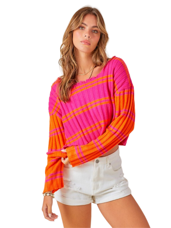 MIX IT UP STRIPED SWEATER