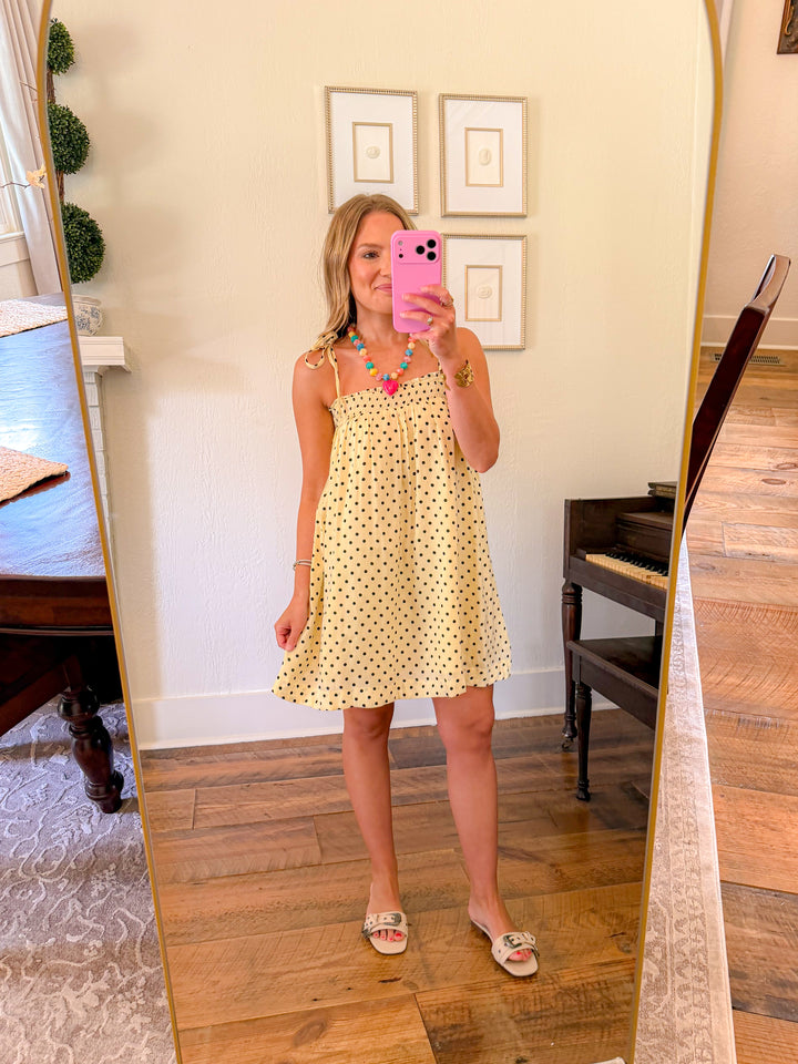 JUST MY TYPE POLKA DOT DRESS