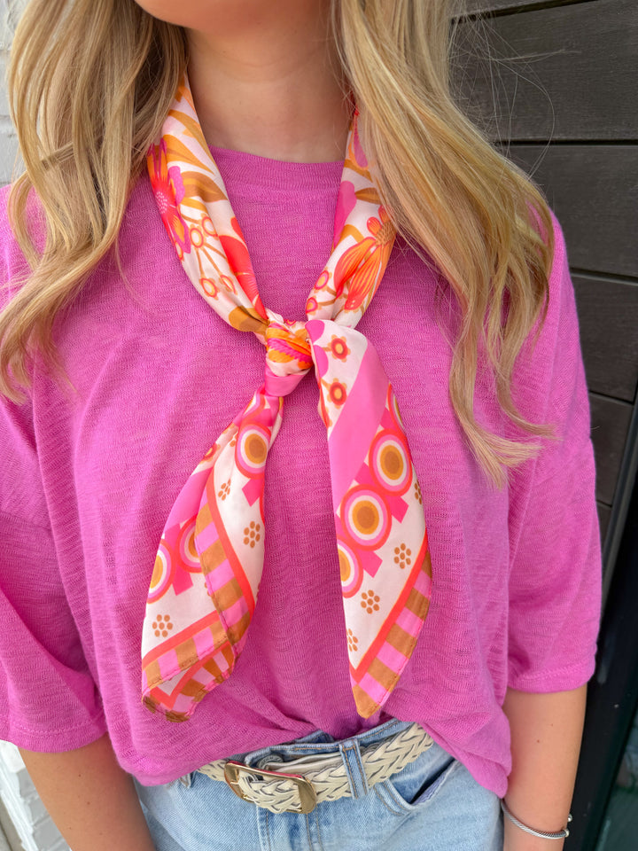 ANDI FLOWER PRINT BANDANA SCARF