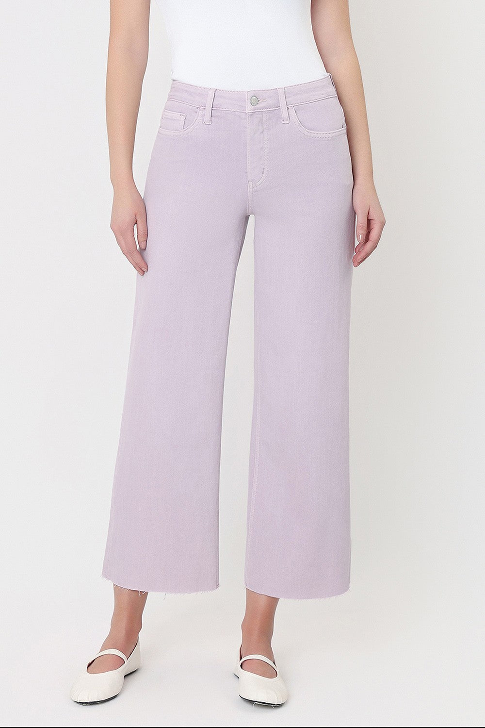 SASHA HIGH RISE WIDE LEG JEAN - LAVENDER - VERVET