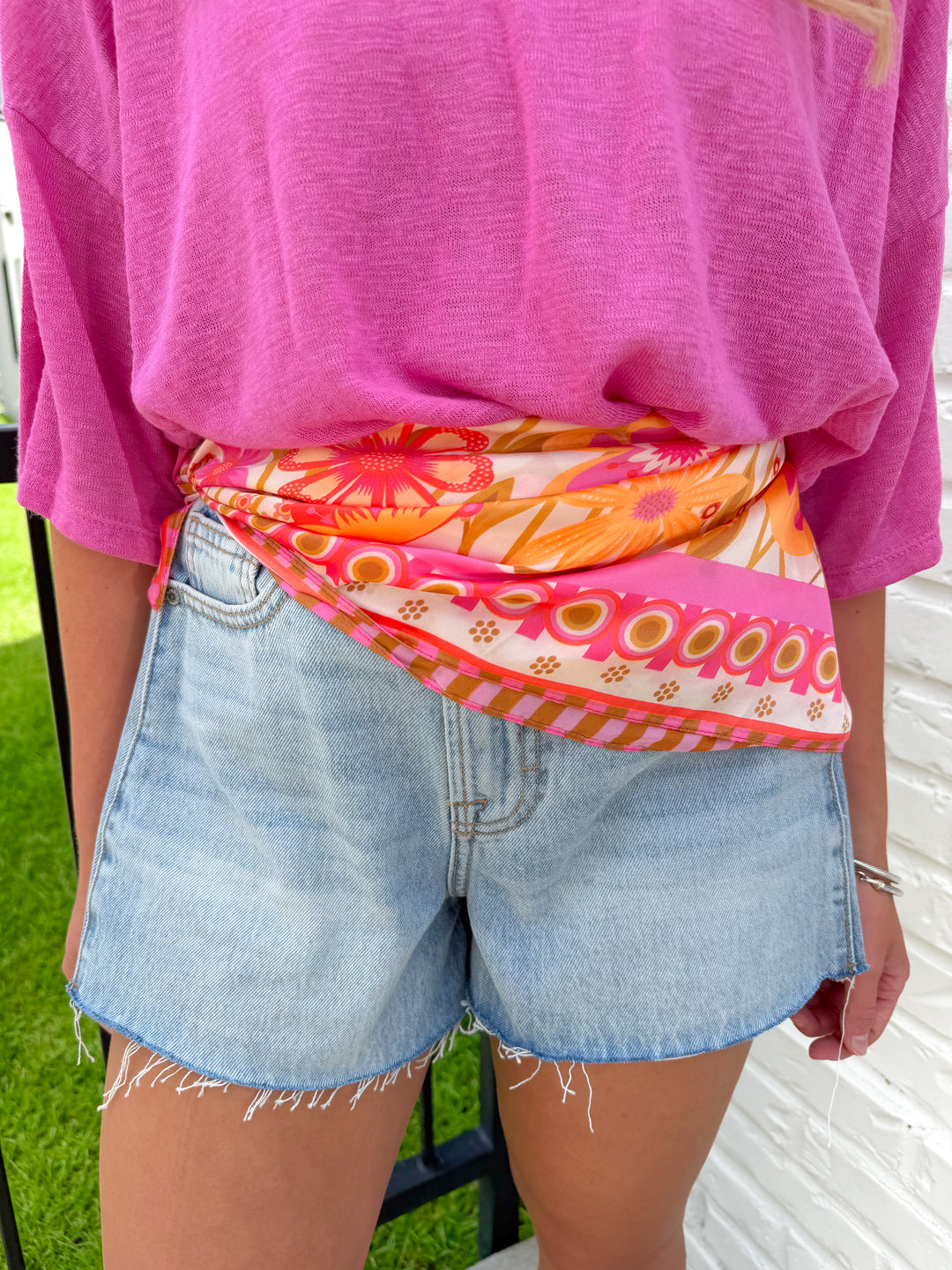 ANDI FLOWER PRINT BANDANA SCARF