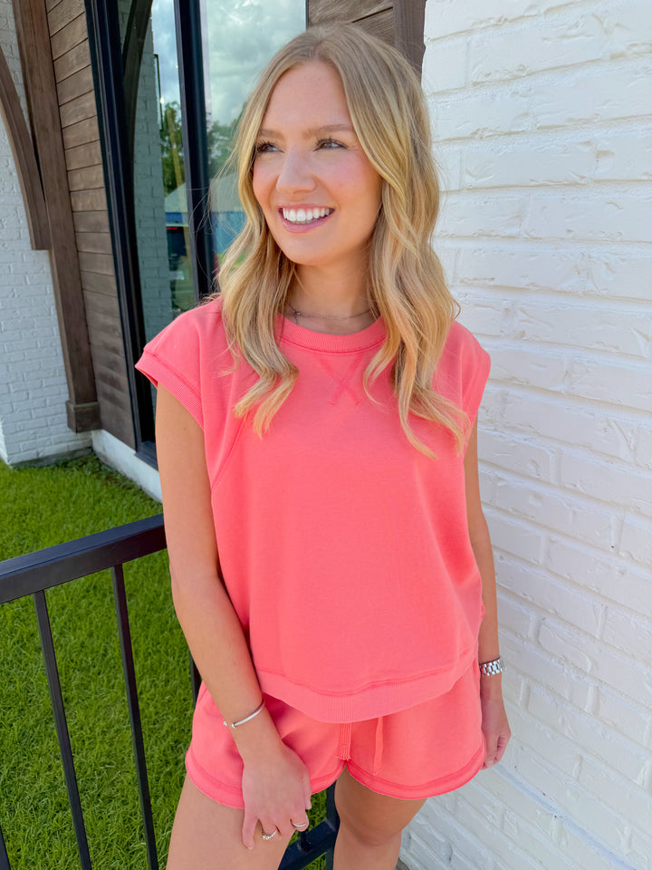 POPPY MATCHING SET MUSCLE TANK