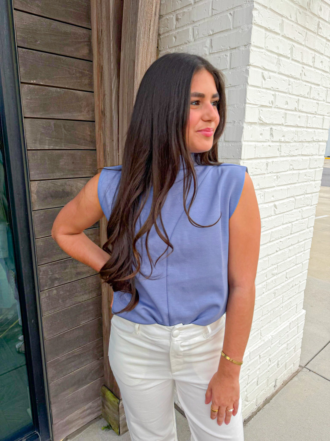 ALL ABOUT EASE BUTTERY SOFT MODAL MOCK NECK TOP