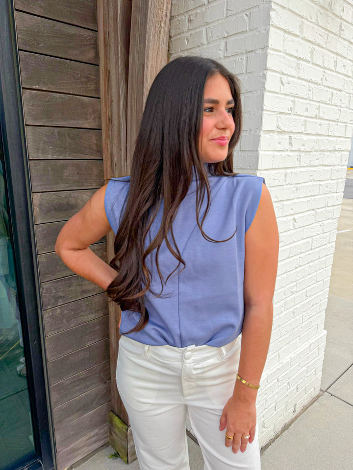 ALL ABOUT EASE BUTTERY SOFT MODAL MOCK NECK TOP