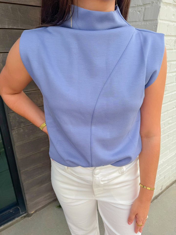 ALL ABOUT EASE BUTTERY SOFT MODAL MOCK NECK TOP