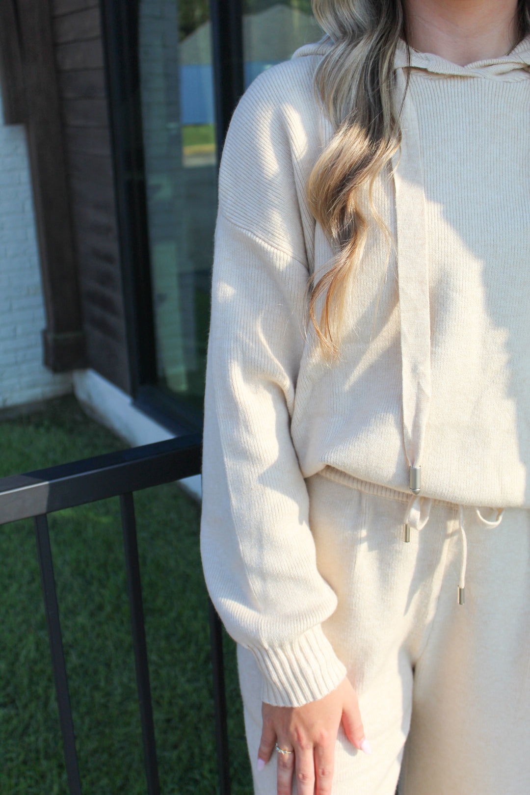 THE CAMERON OATMEAL SET HOODIE