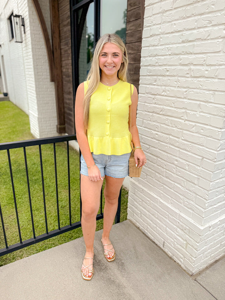 CITRUS SPRITZ PEPLUM TOP