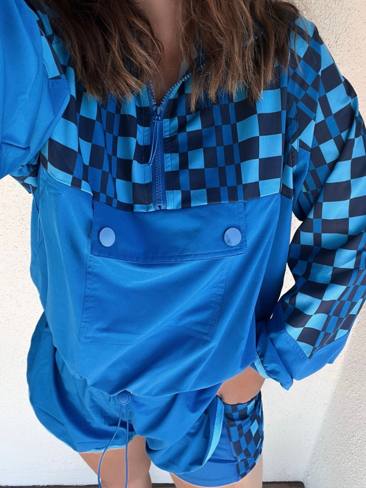 ATTICUS PULLOVER IMPERIAL BLUE CHECK