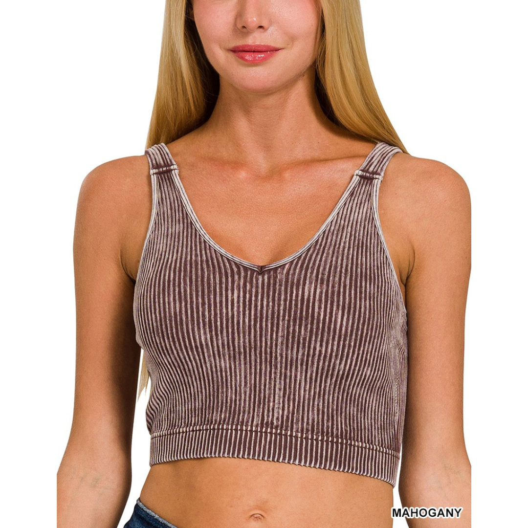 REGINA RIBBED SPORTS BRA