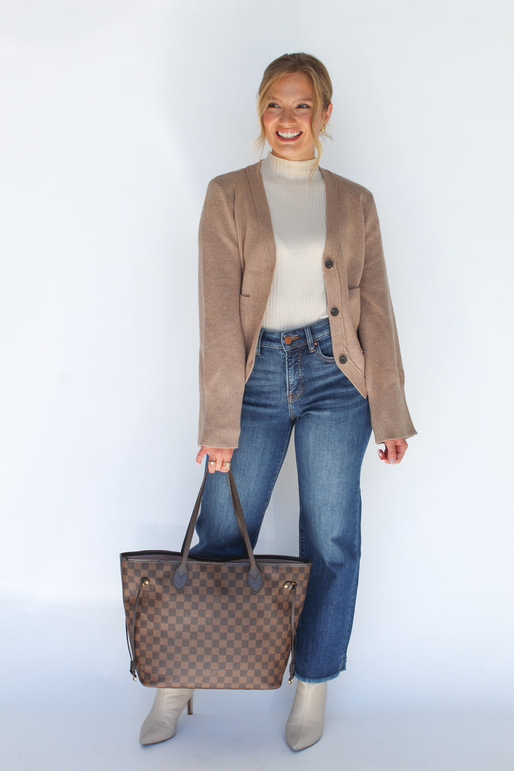 THE GENTLE TOUCH V-NECK BUTTON UP CARDIGAN