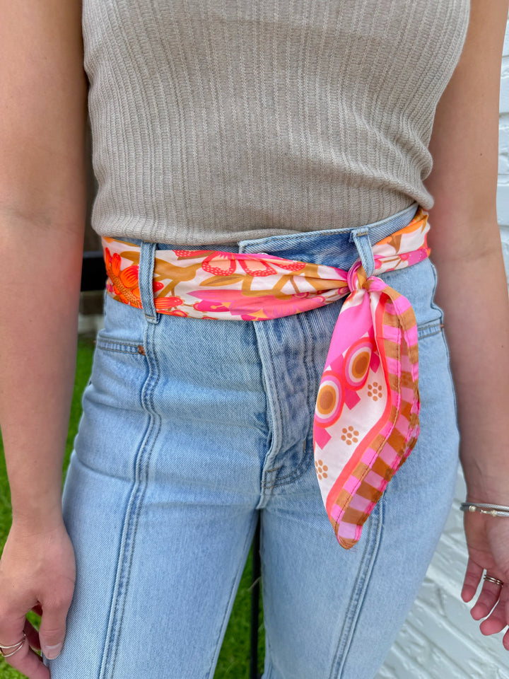 ANDI FLOWER PRINT BANDANA SCARF