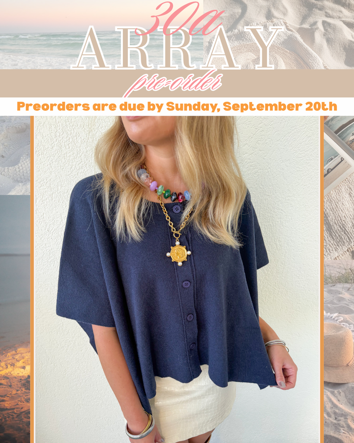 PRE-ORDER: SHORT SLEEVE PONCHO CARDIGAN