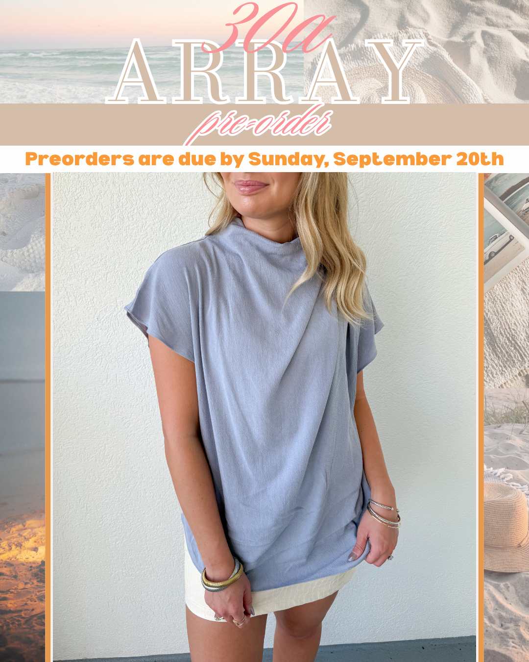 PRE-ORDER: COWL NECK CAP SLEEVE TOP