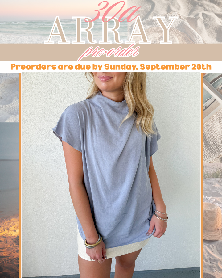 PRE-ORDER: COWL NECK CAP SLEEVE TOP