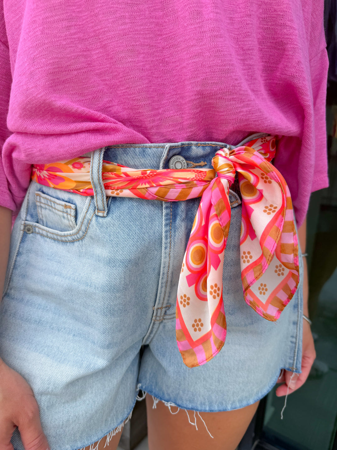 ANDI FLOWER PRINT BANDANA SCARF