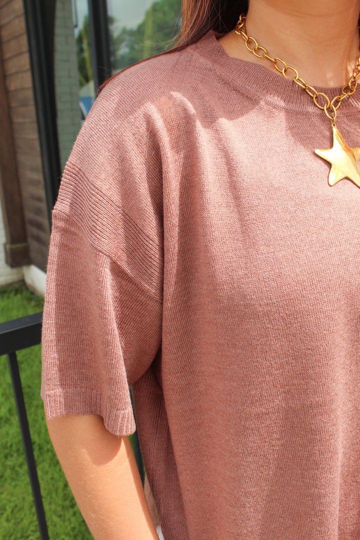 BETTER BASICS SHORT SLEEVE KNIT TEE