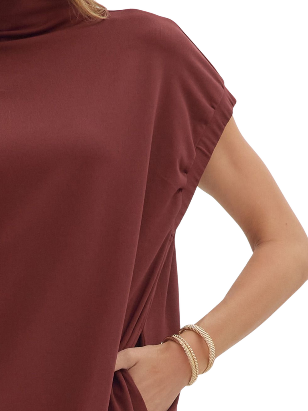 MODERN DRAPE MIDI DRESS