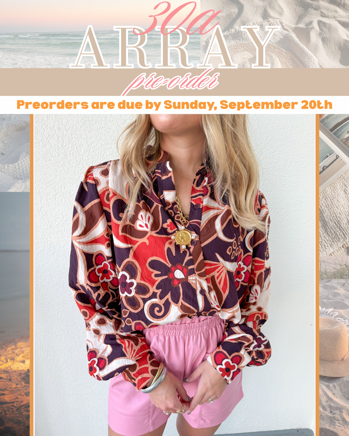 PRE-ORDER: PURPLE FLORAL PRINT BUTTON DOWN