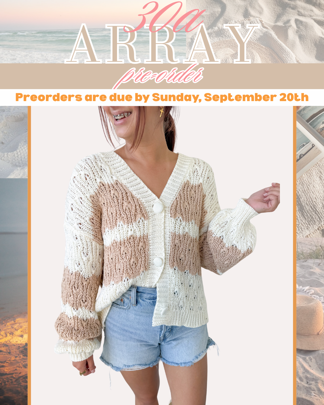 PRE-ORDER: CABLE KNIT CARDIGAN