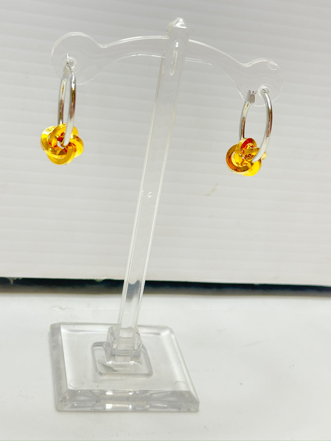 KATI TWO TONE KNOT HOOP