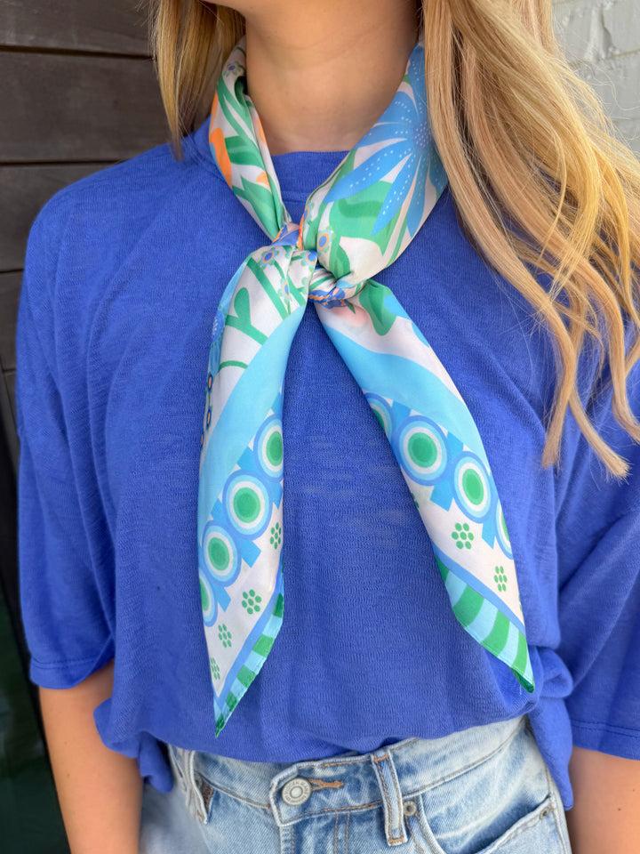 ANDI FLOWER PRINT BANDANA SCARF