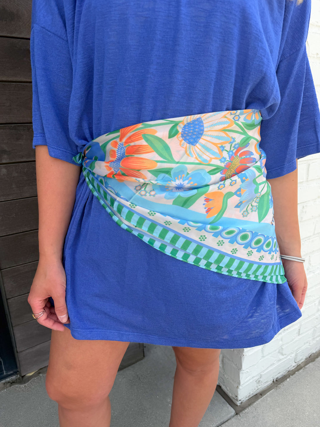 ANDI FLOWER PRINT BANDANA SCARF