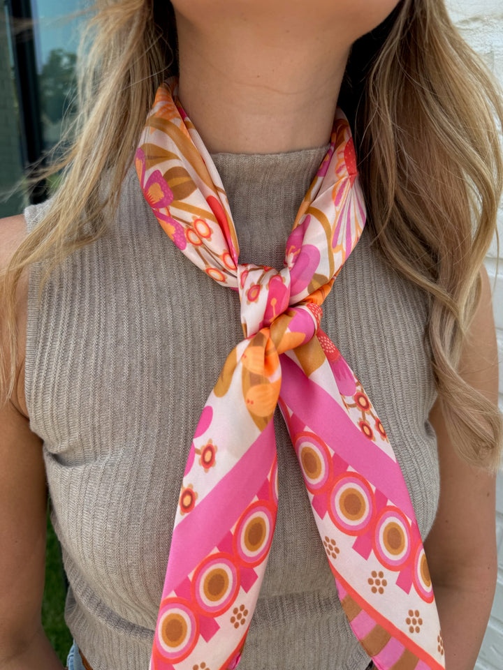 ANDI FLOWER PRINT BANDANA SCARF
