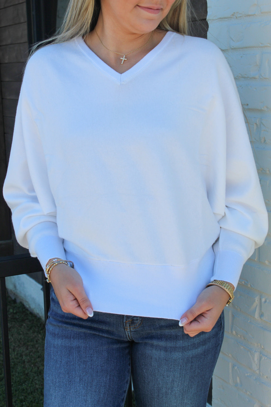 THE LAIDBACK CASHMERE BLEND DOLMAN SWEATER