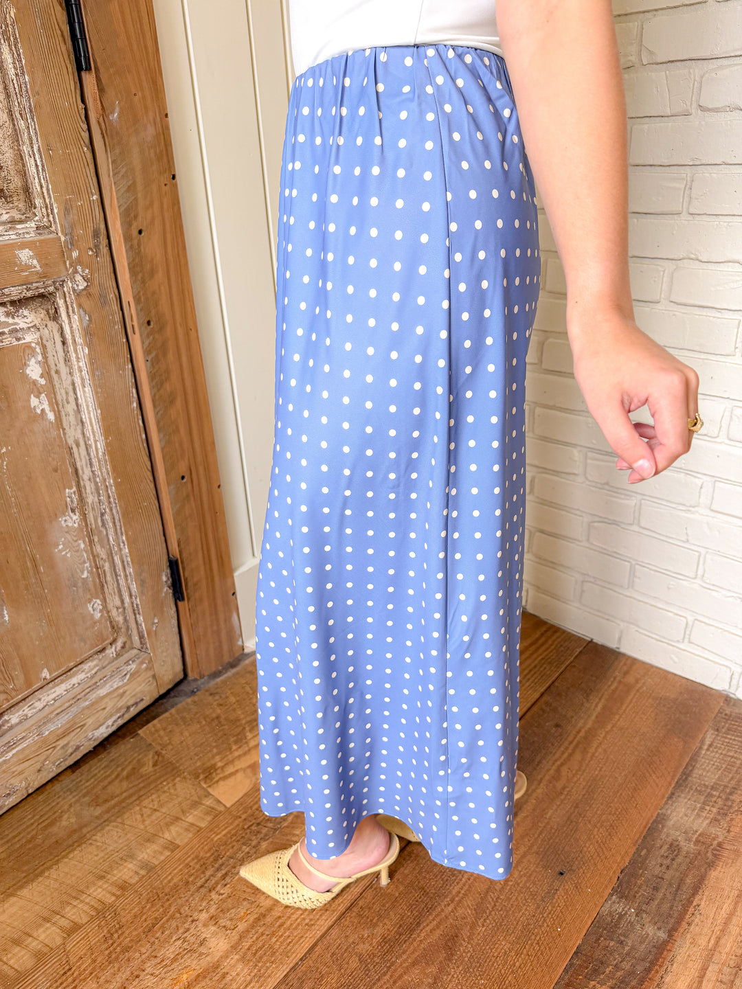 THE VIVIENNE POLKA DOT MIDI SKIRT