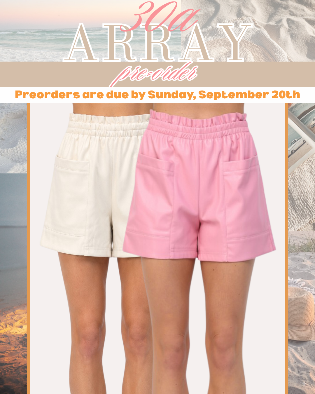 PRE-ORDER: PATCH POCKET LEATHER SHORT