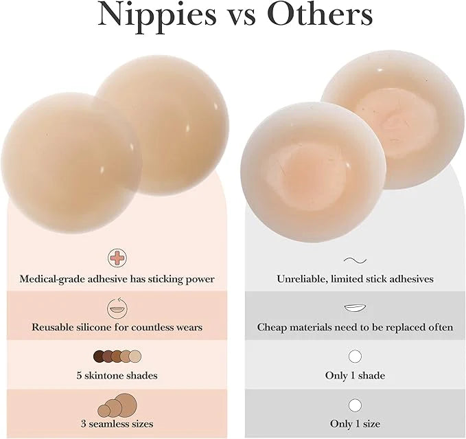 SILICONE ADHESIVE NIPPLE COVERS