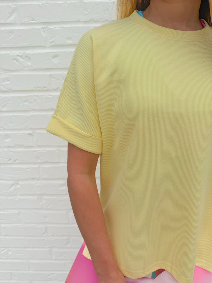 RELAXED AND READY RIBBED TEE