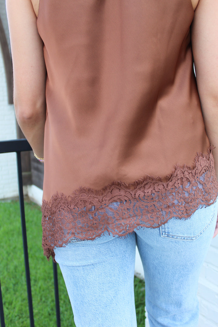 HEART EYES LACE LINED ASYMMETRICAL HALTER NECK
