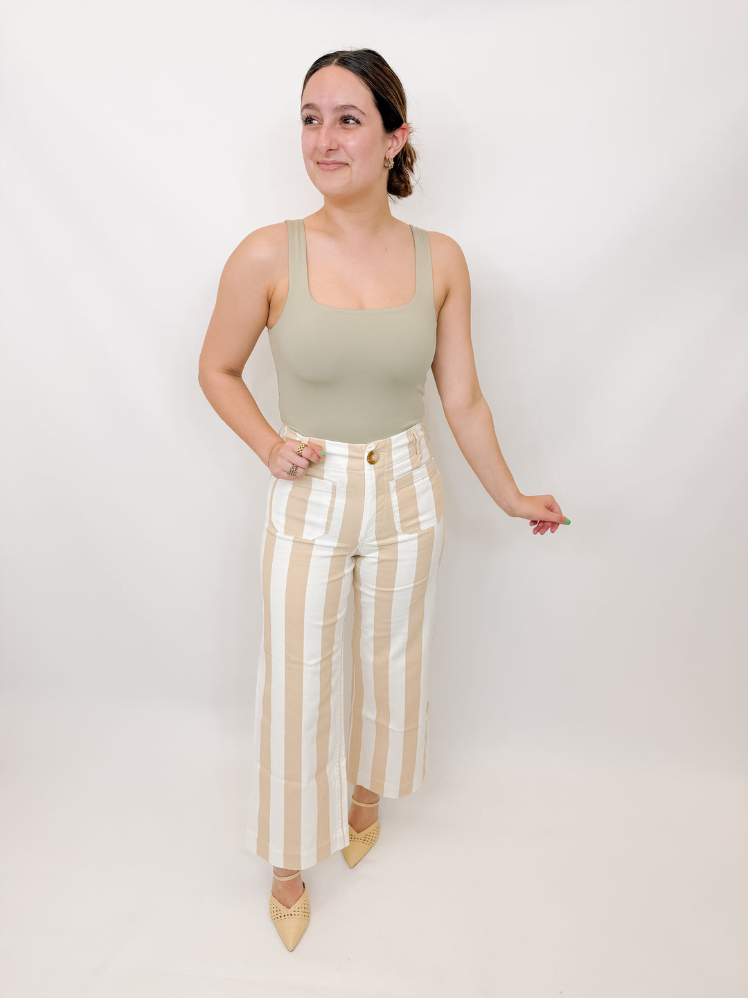 THE SUNSET STRIPE WIDE LEG JEAN