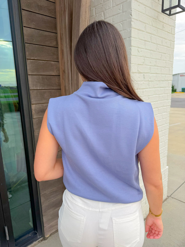 ALL ABOUT EASE BUTTERY SOFT MODAL MOCK NECK TOP