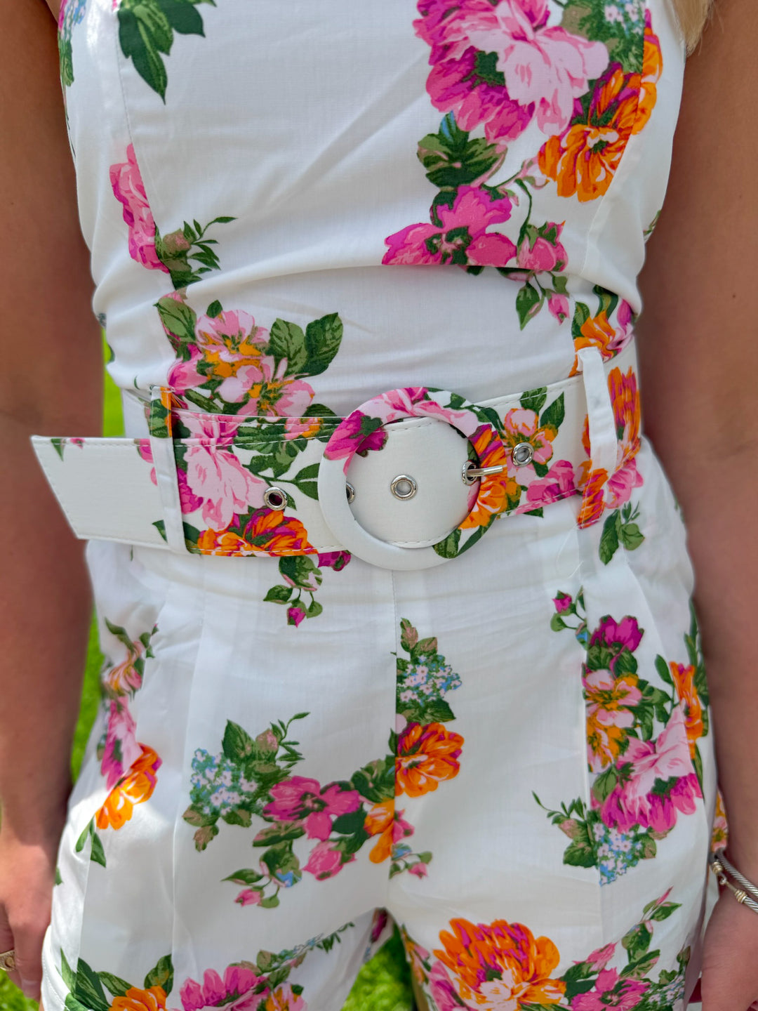 DAISY FLORAL STRAPLESS ROMPER