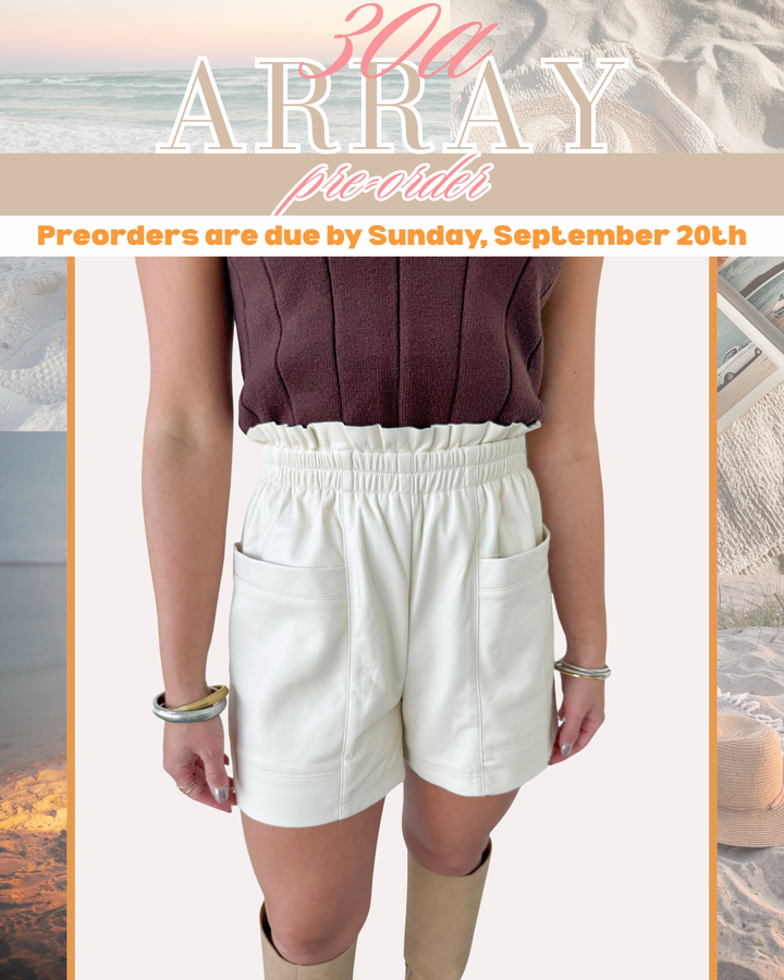 PATCH POCKET LEATHER SHORT