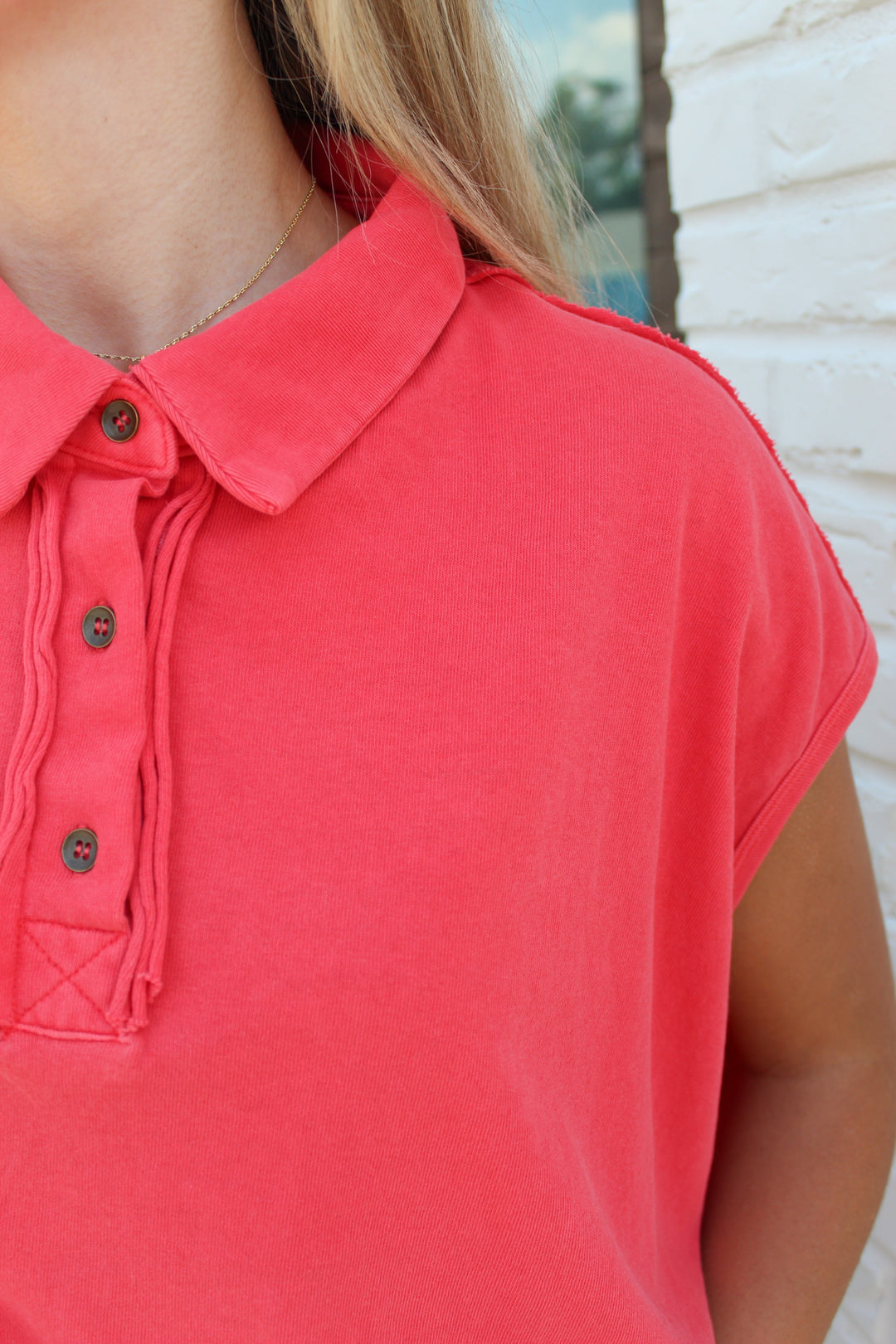 HALLIE COLLARED TOP